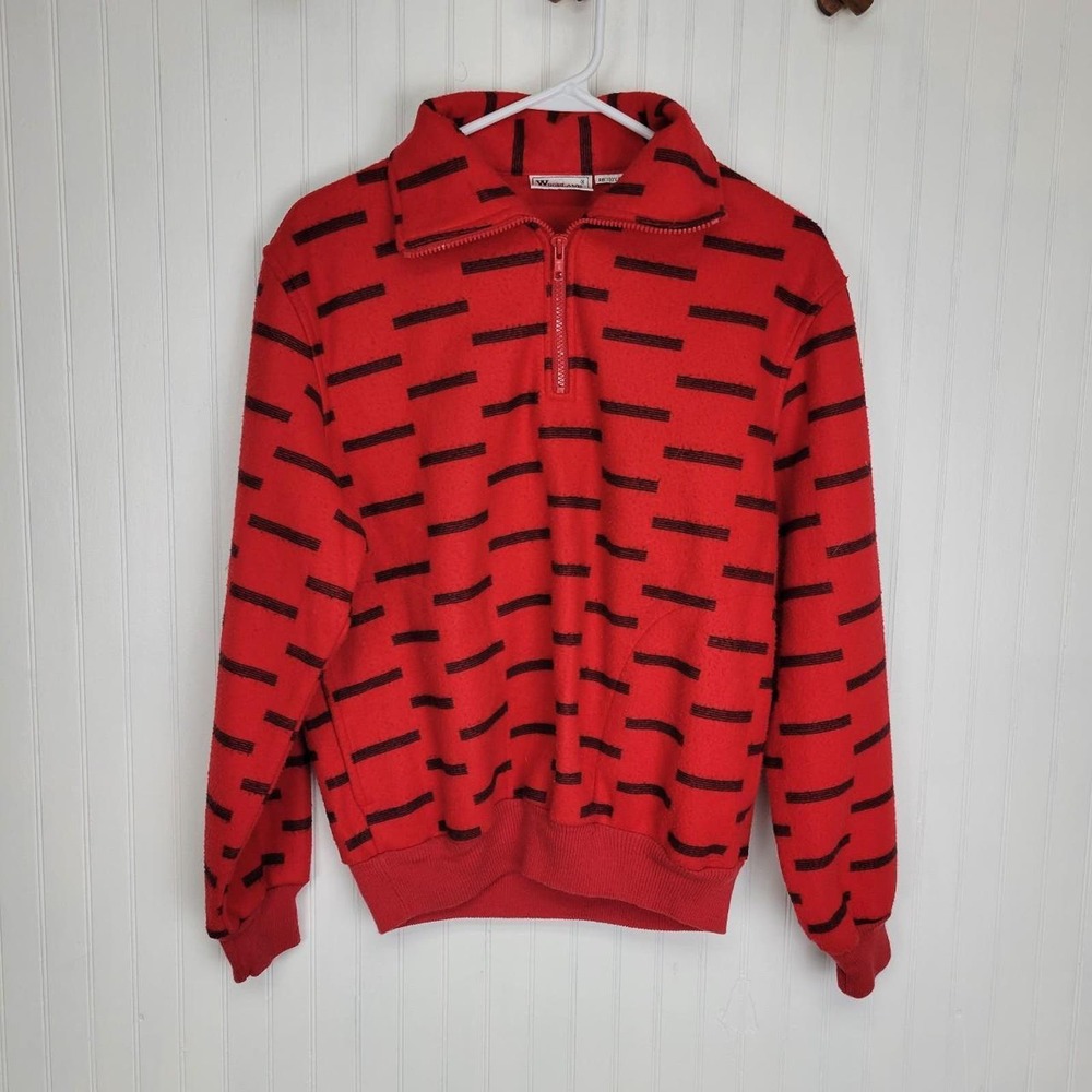 Vintage Woodland printed quarter zip fleece Size Small